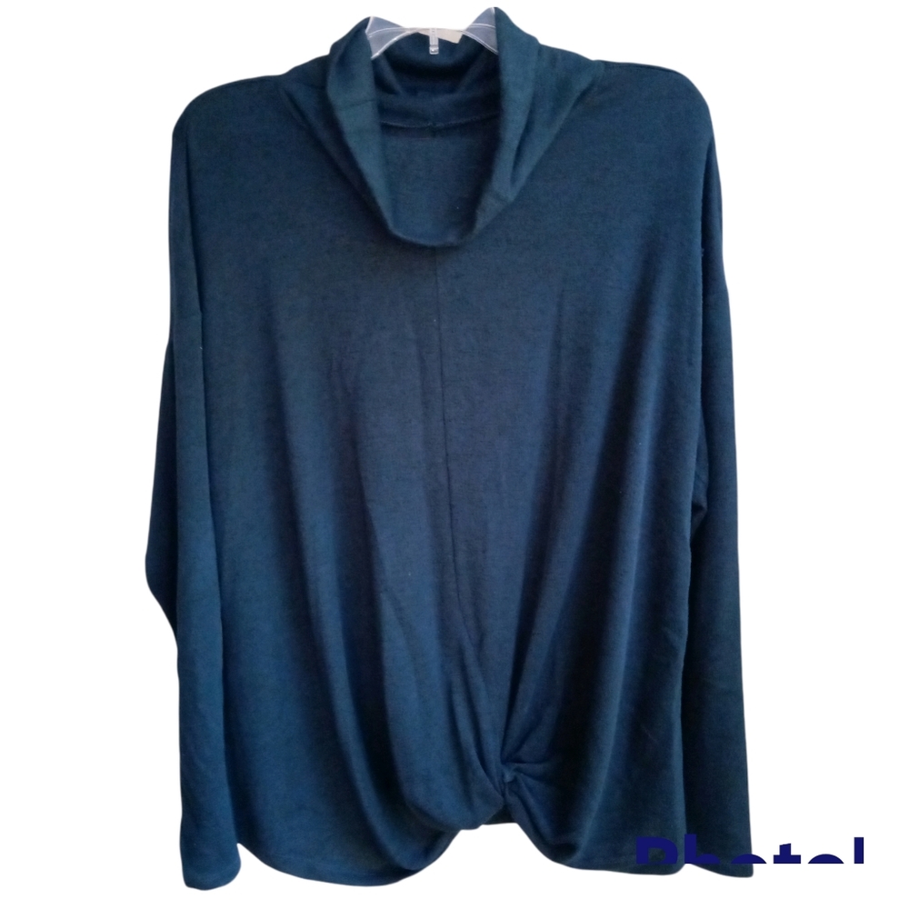 Jennifer Lopez Cowl Neck Long Sleeve Side Knot Soft Sz L